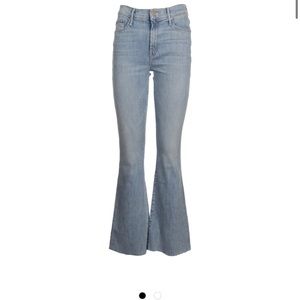 MOTHER weekender fray jeans in swimming pool